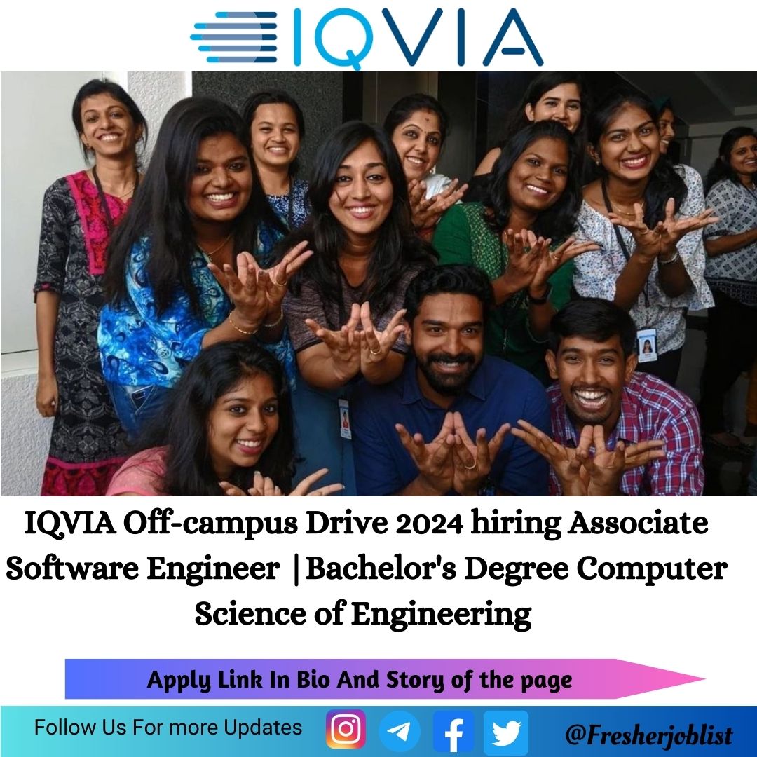 IQVIA Off-campus Drive 2024 hiring Associate Software Engineer