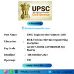 UPSC Engineering Service Exam 2025 | 232 Openings, Apply Soon!