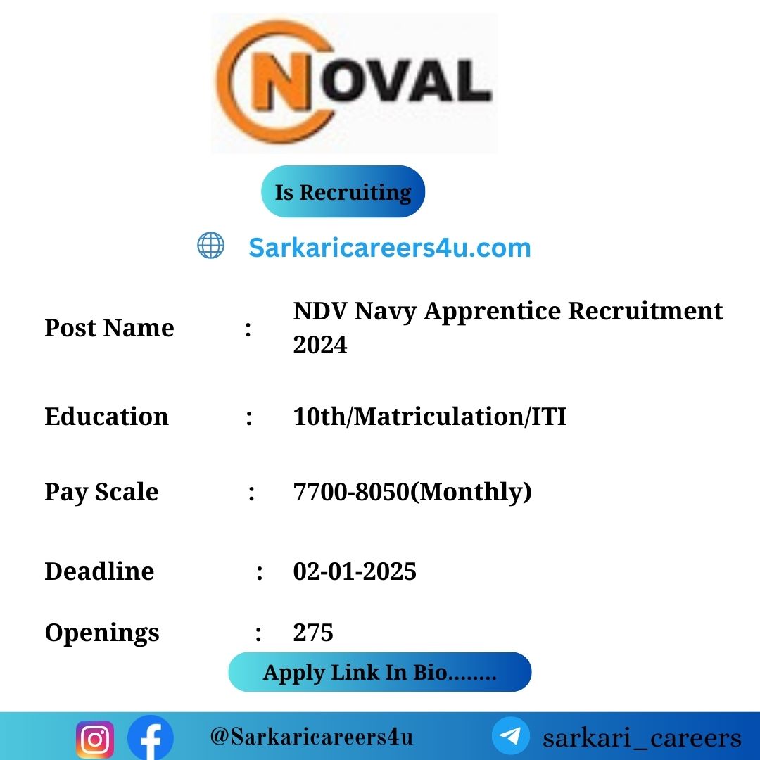 Naval Dockyard Visakhapatnam Recruitment 2024: 275 Openings