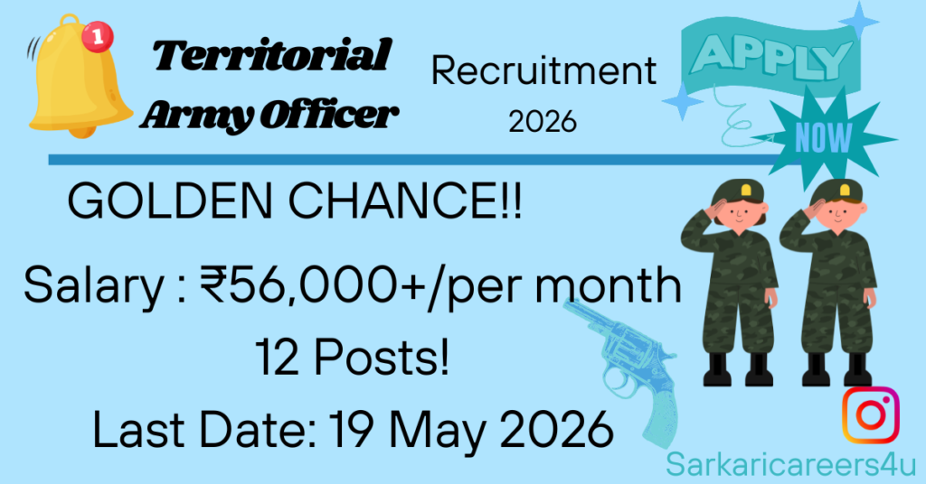 Territorial Army Officer Recruitment 2026
