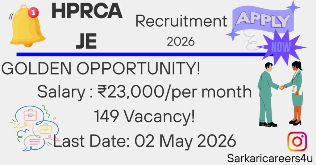 HPRCA JE Recruitment 2026