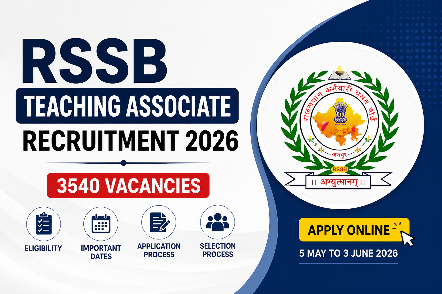 RSSB Teaching Associate Recruitment 2026