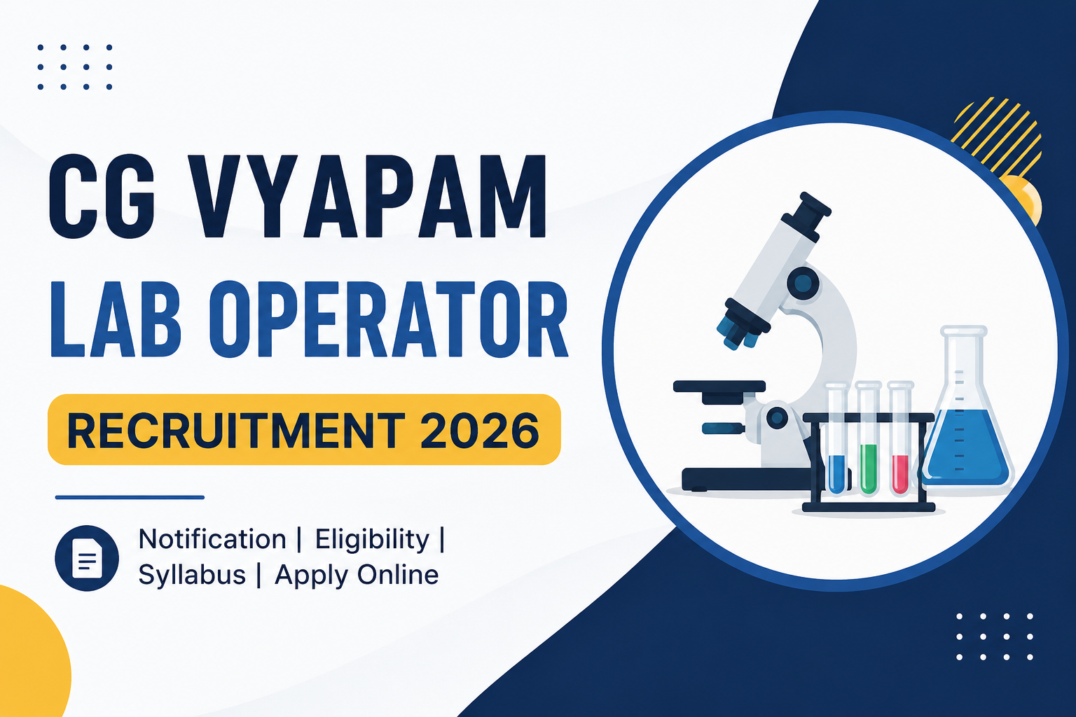 CG Vyapam Lab Operator Recruitment 2026