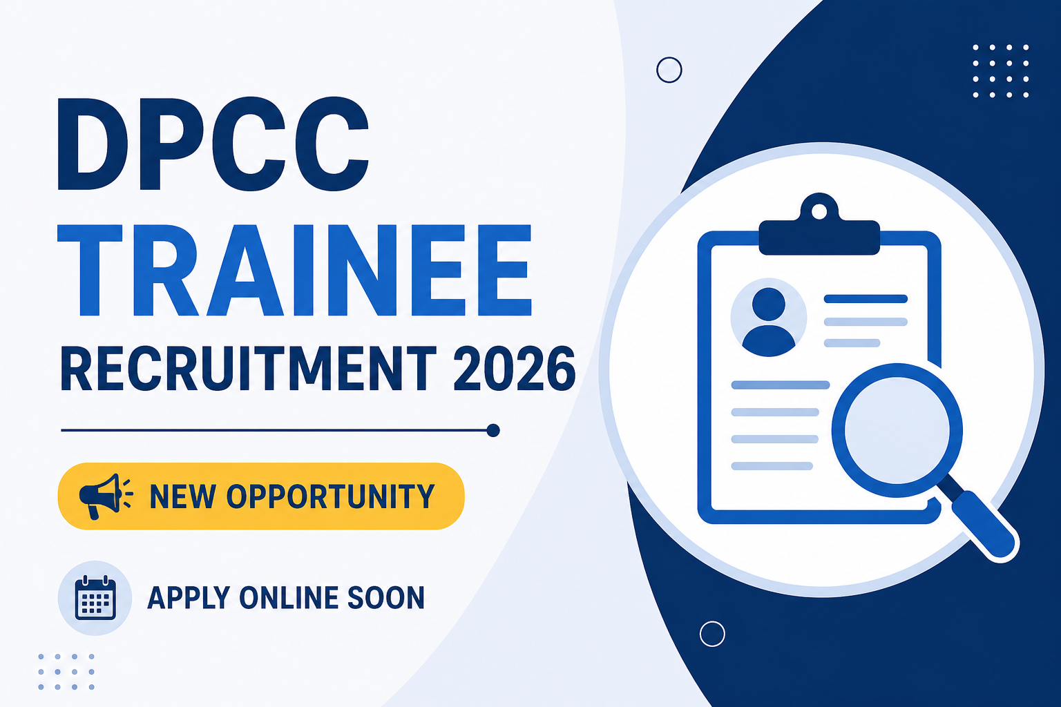 DPCC Trainee Recruitment 2026