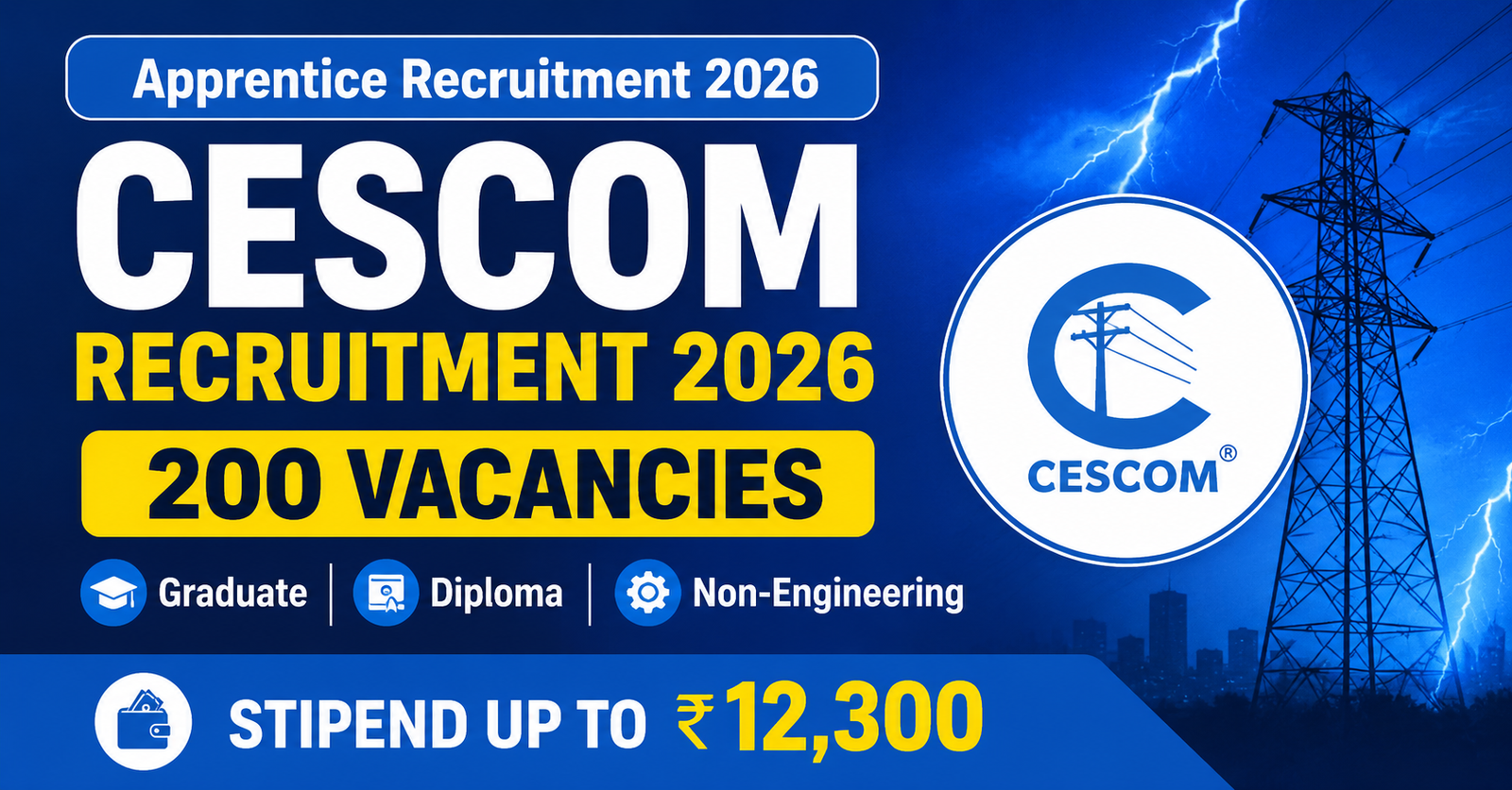 CESCOM Apprentice Recruitment 2026