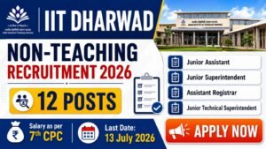 IIT Dharwad Non Teaching Recruitment 2026