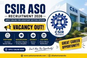 CSIR ASO Recruitment 2026