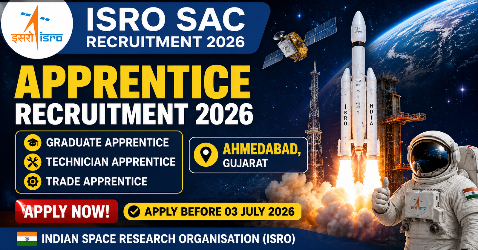 ISRO SAC Apprentice Recruitment 2026